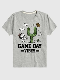 Kids Peanuts Game Day Vibes Short Sleeve T-Shirt