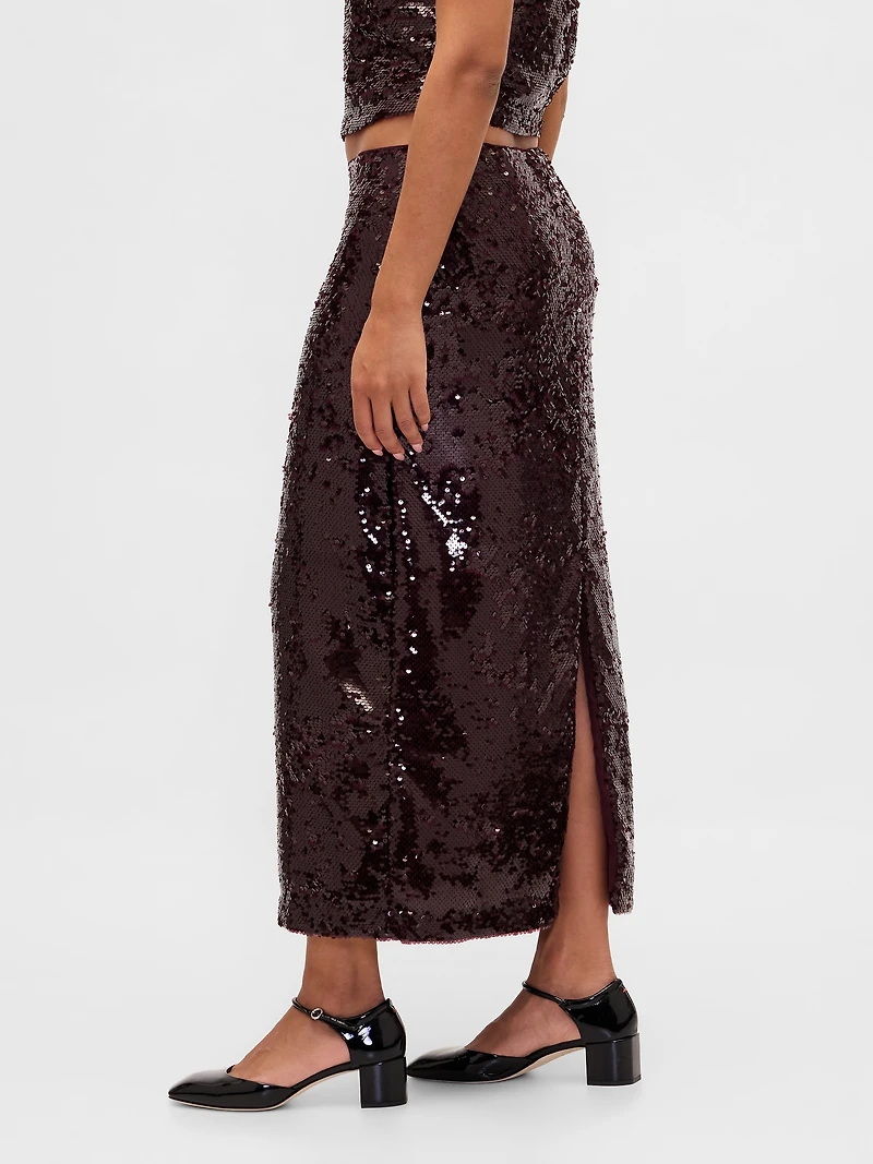 Sequin Maxi Skirt