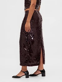 Sequin Maxi Skirt
