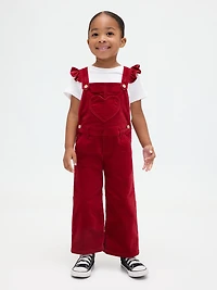Baby & Toddler Velvet Heart Overalls
