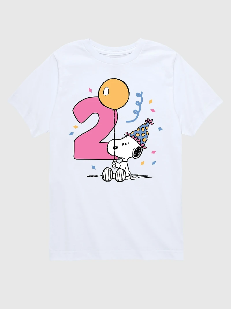 Toddler Peanuts 2nd Birthday Short Sleeve Graphic Tee