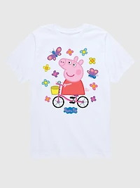Toddler Peppa Pig Bike Butterflies Short Sleeve T-Shirt