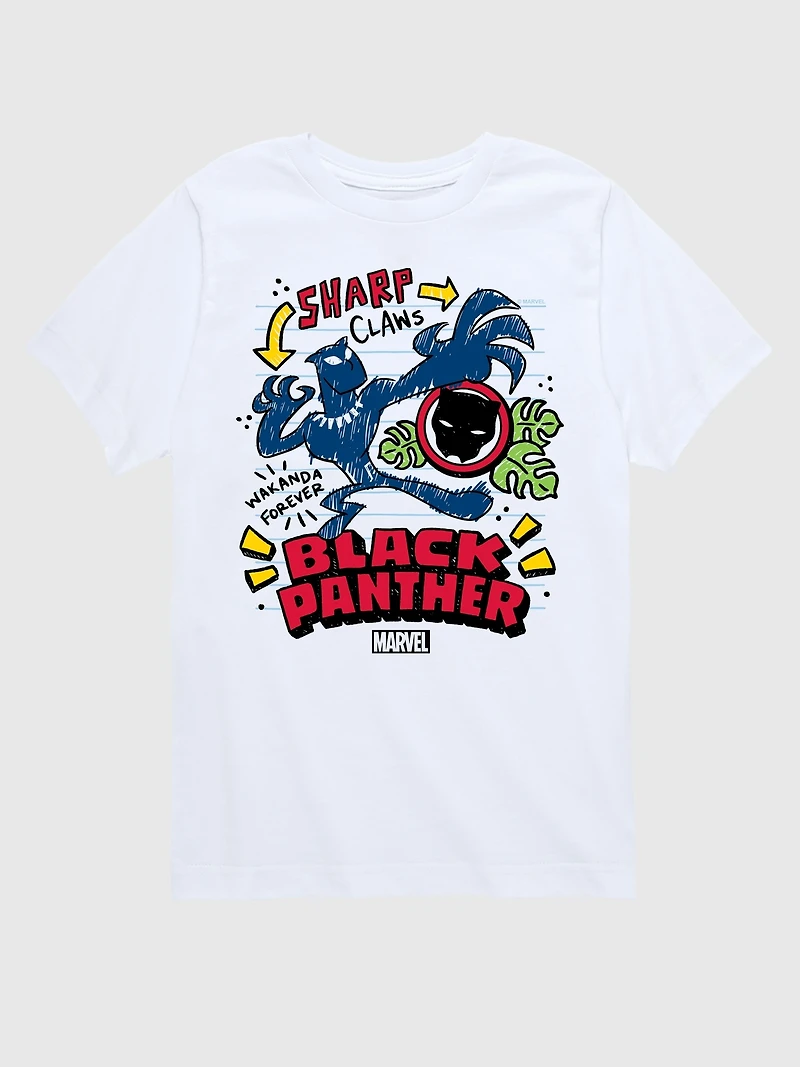 Toddler Marvel Black Panther Doodle Short Sleeve Graphic Tee
