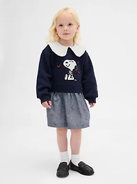 Baby & Toddler Snoopy Ruffle Collar Sweatshirt Dress
