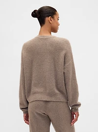 CashSoft Boucle Relaxed Crewneck Top