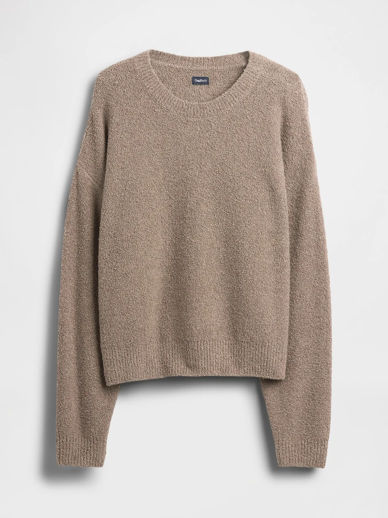 CashSoft Boucle Relaxed Crewneck Top