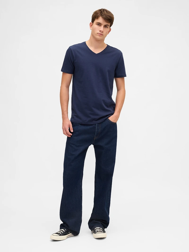 Cotton Jersey V-Neck T-Shirt