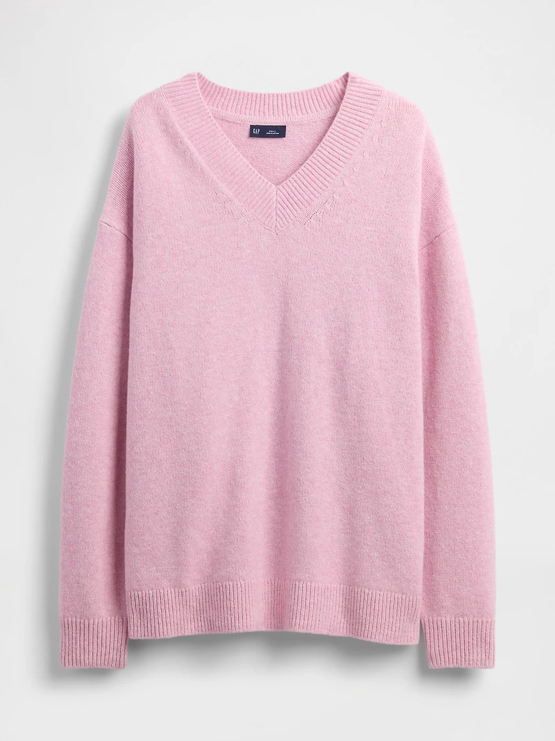 CashSoft Oversized V-Neck Sweater