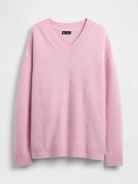 CashSoft Oversized V-Neck Sweater