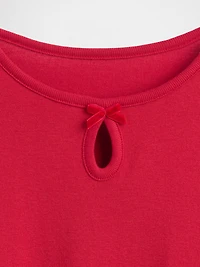 Kids Keyhole Bow Fitted T-Shirt