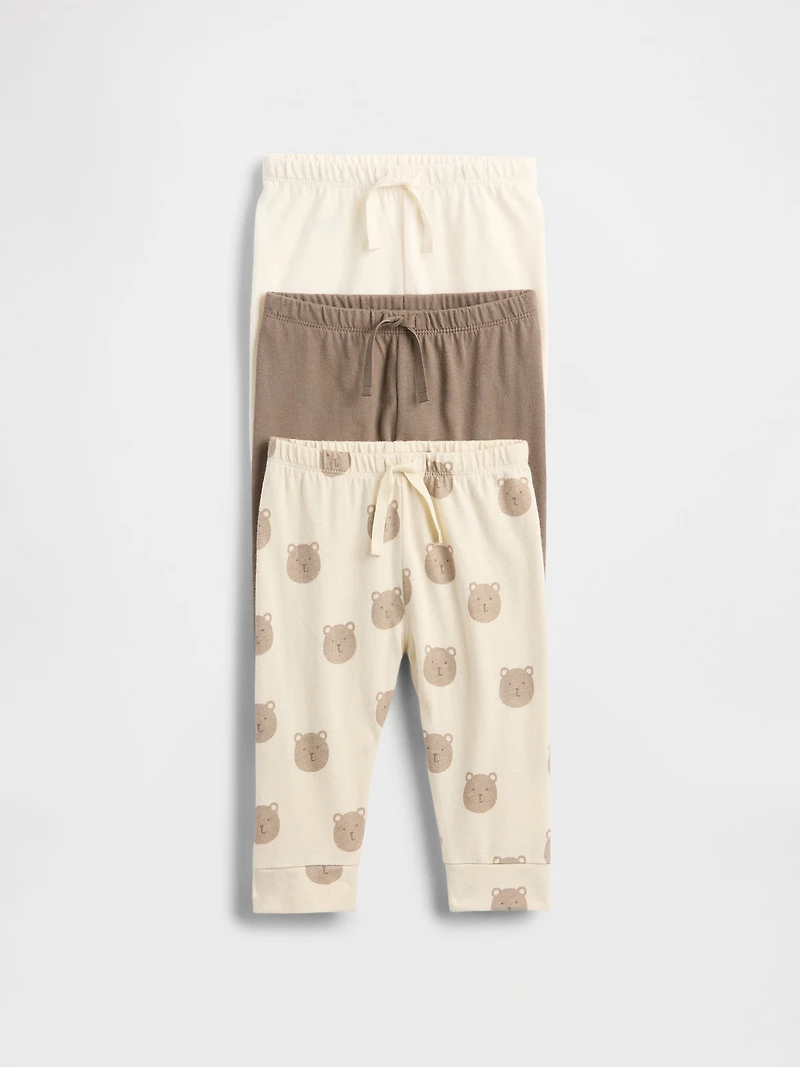 Baby First Favorites Organic Cotton Pull-On Pants (3-Pack