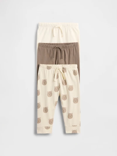 Baby First Favorites Organic Cotton Pull-On Pants (3-Pack