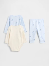 Baby Organic Cotton Bodysuit Outfit Set (3-Pack