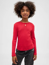 Kids Keyhole Bow Fitted T-Shirt