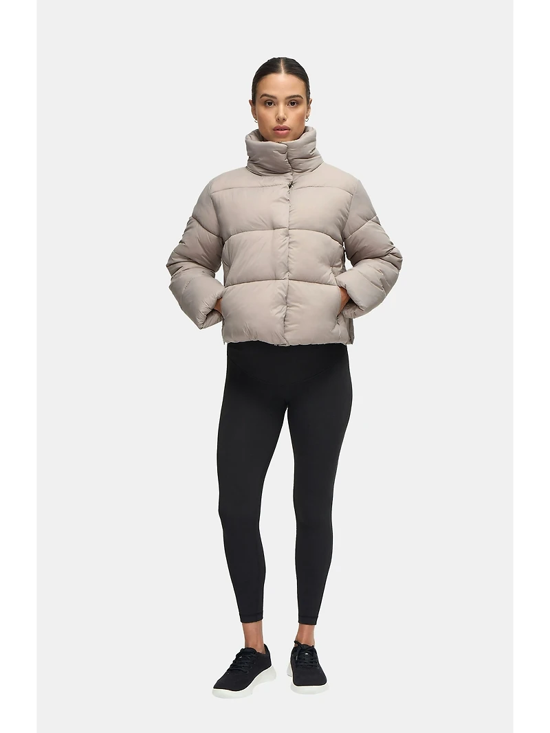 Ingrid and Isabel Cloud Crop Side Zip Maternity Puffer Jacket