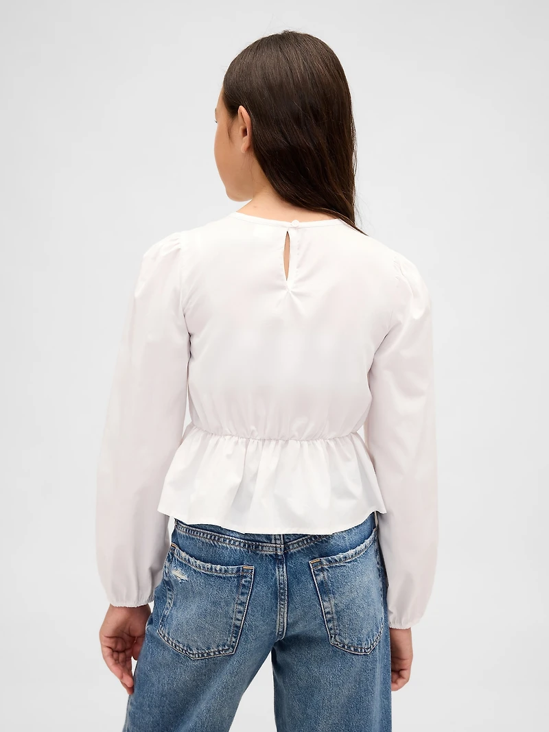 Kids Smocked Peplum Top