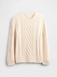 Kids Cable-Knit Crewneck Sweater