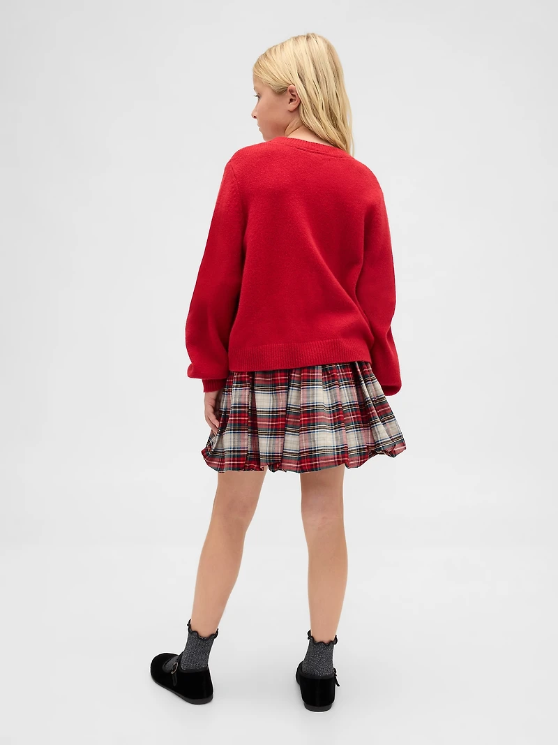 Kids Plaid Bubble Skirt