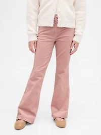 Kids High Rise Velvet '70s Flare Pants