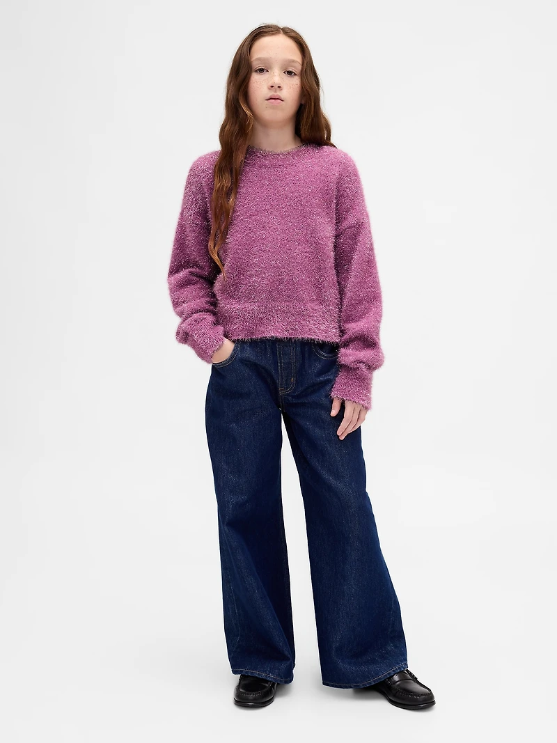 Kids Eyelash Crewneck Sweater