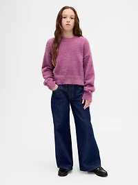 Kids Eyelash Crewneck Sweater