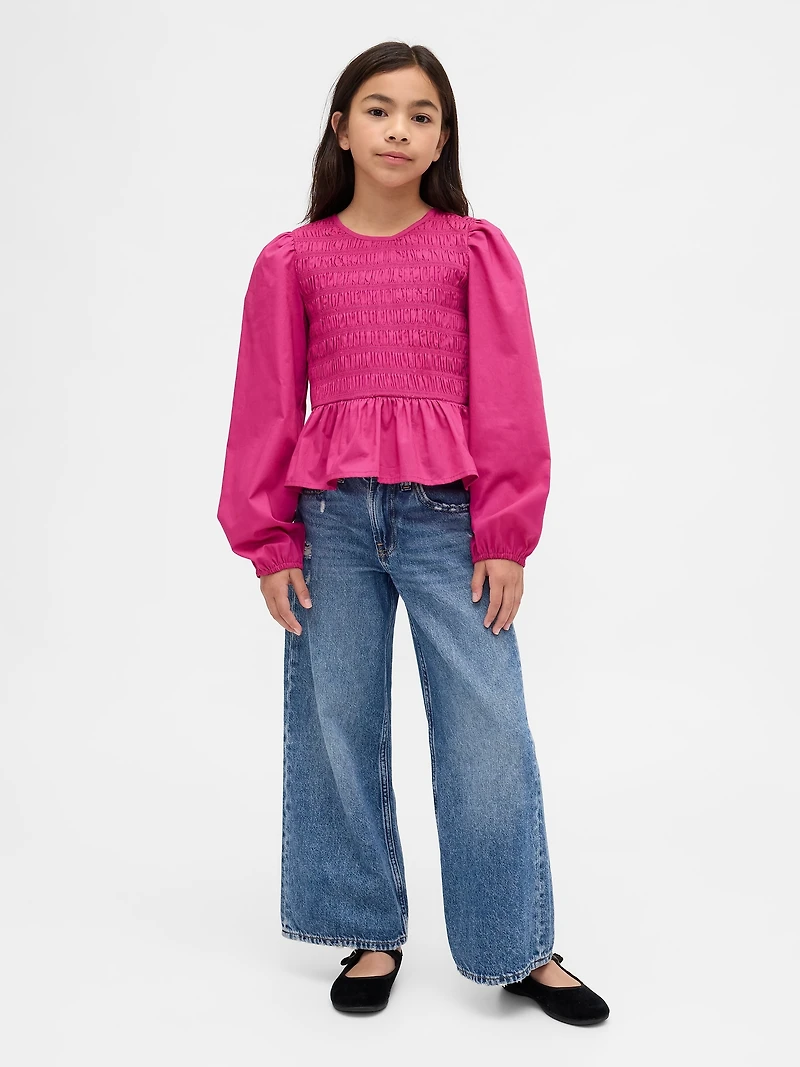 Kids Smocked Peplum Top