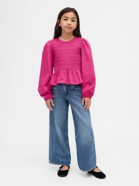 Kids Smocked Peplum Top