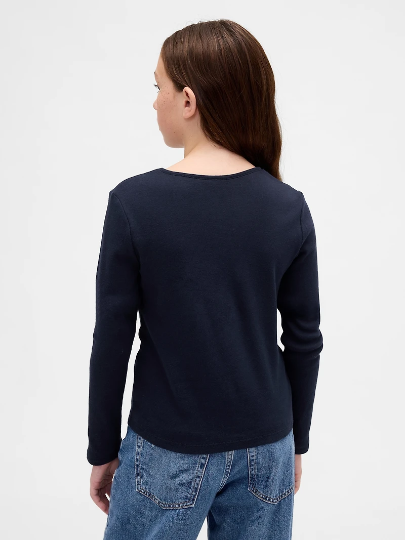 Kids Keyhole Bow Fitted T-Shirt