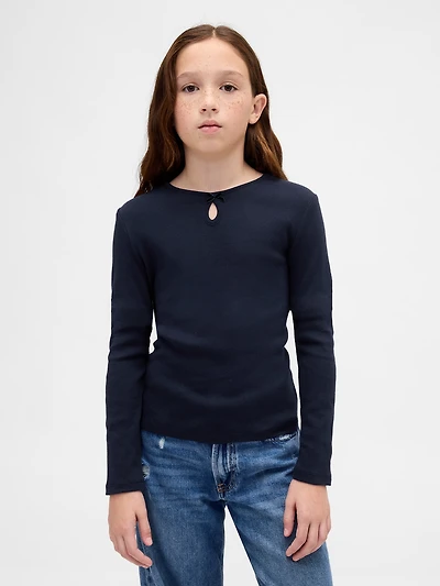 Kids Keyhole Bow Fitted T-Shirt