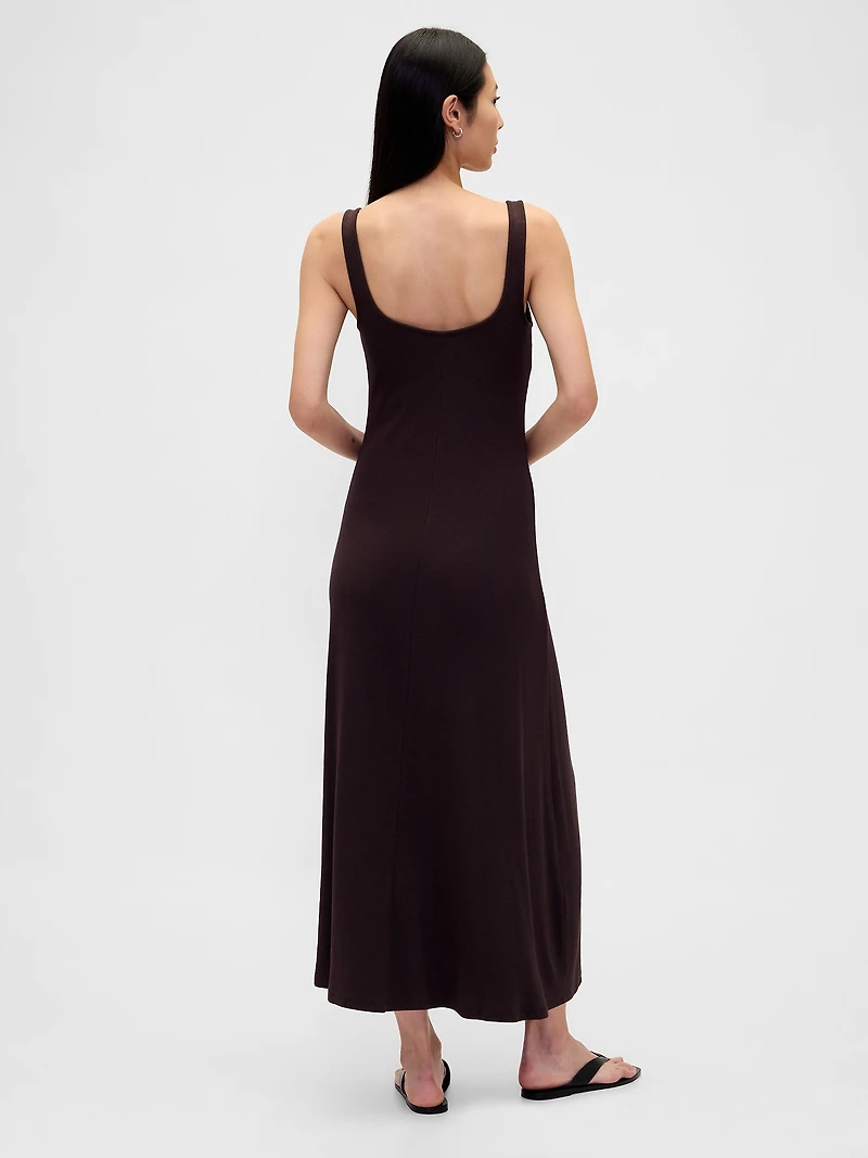 Modern Square-Neck Maxi Dress