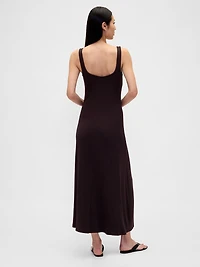 Modern Square-Neck Maxi Dress