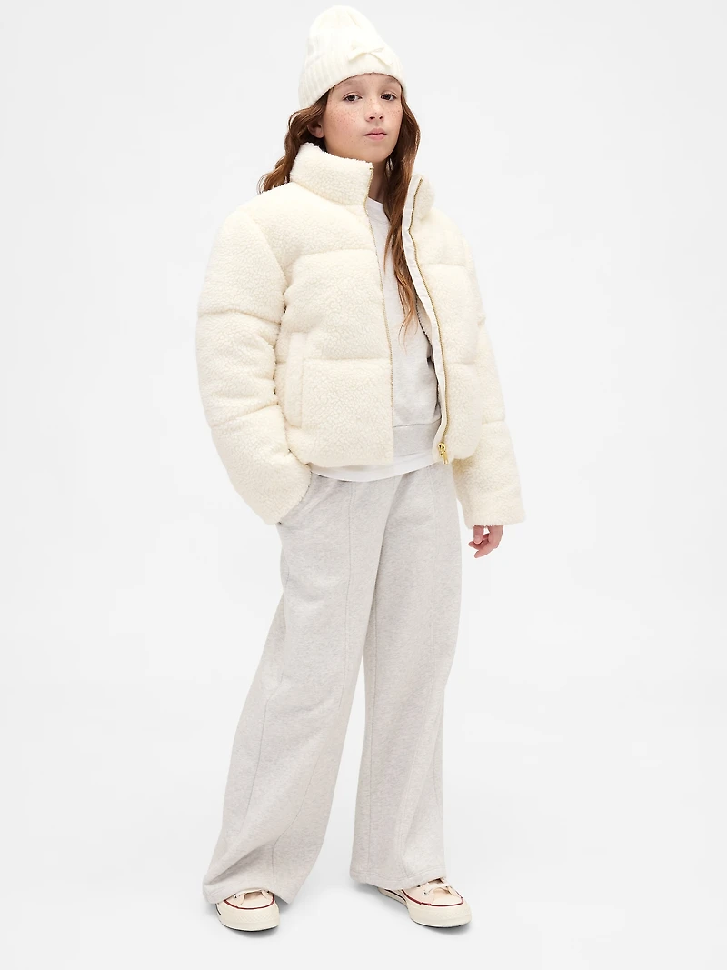 Kids Sherpa Puffer Jacket