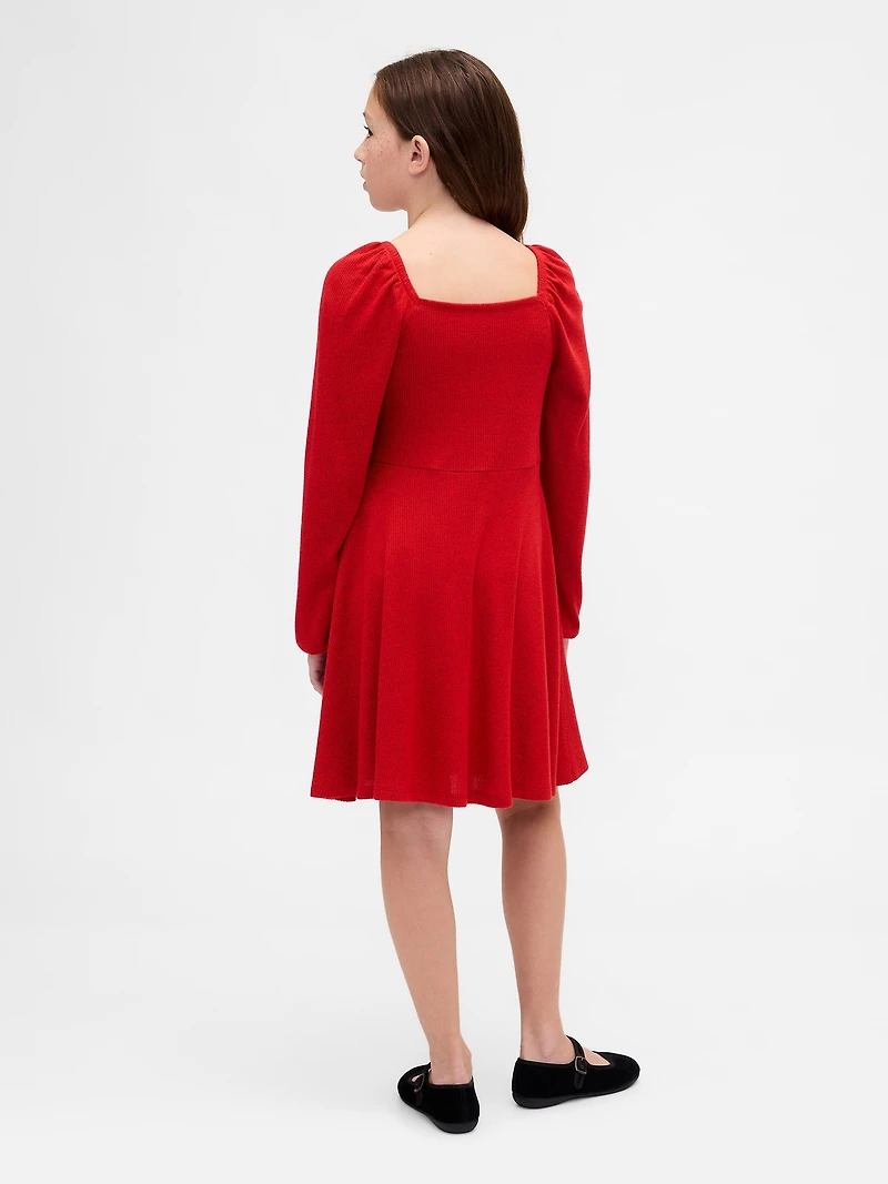 Kids Ruched Bow Dress