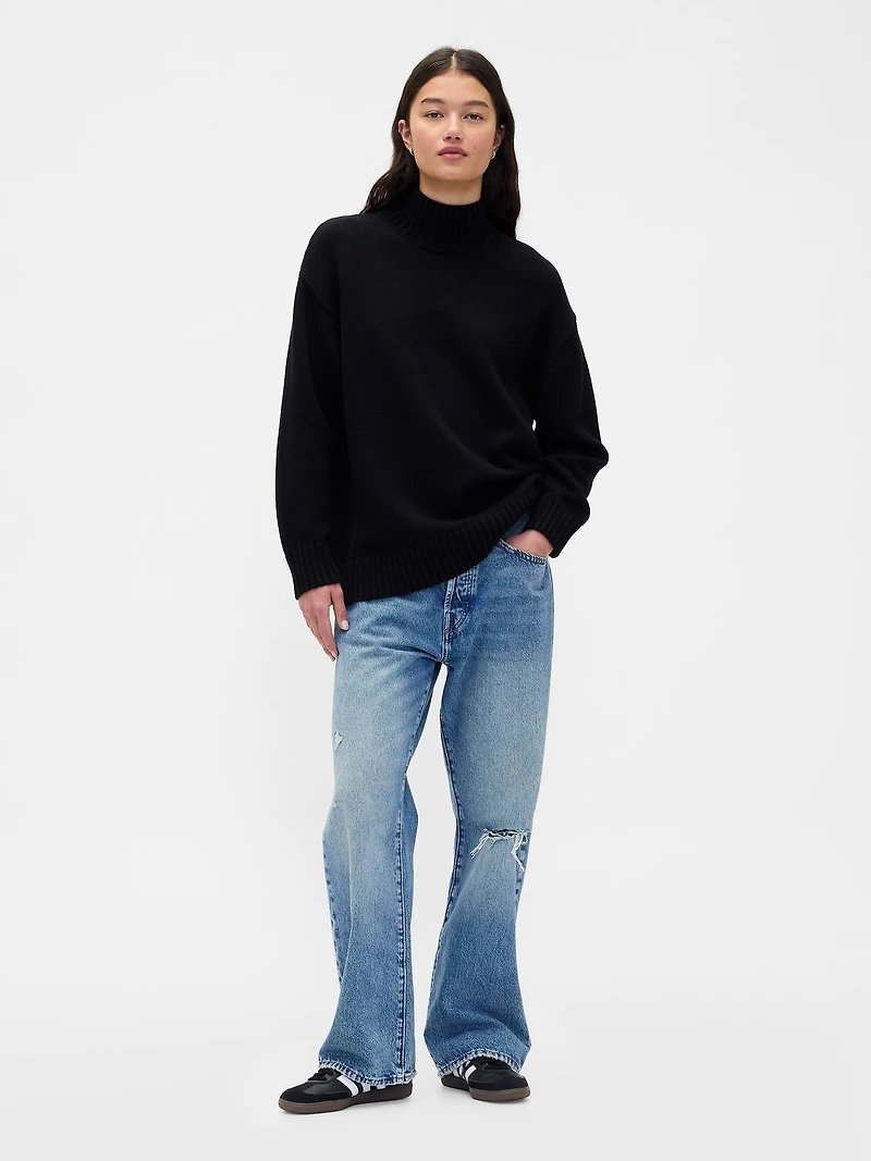 100% Cotton Oversized Mockneck Sweater