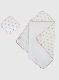 Bamboo Little Butterfly Hooded Towel Set