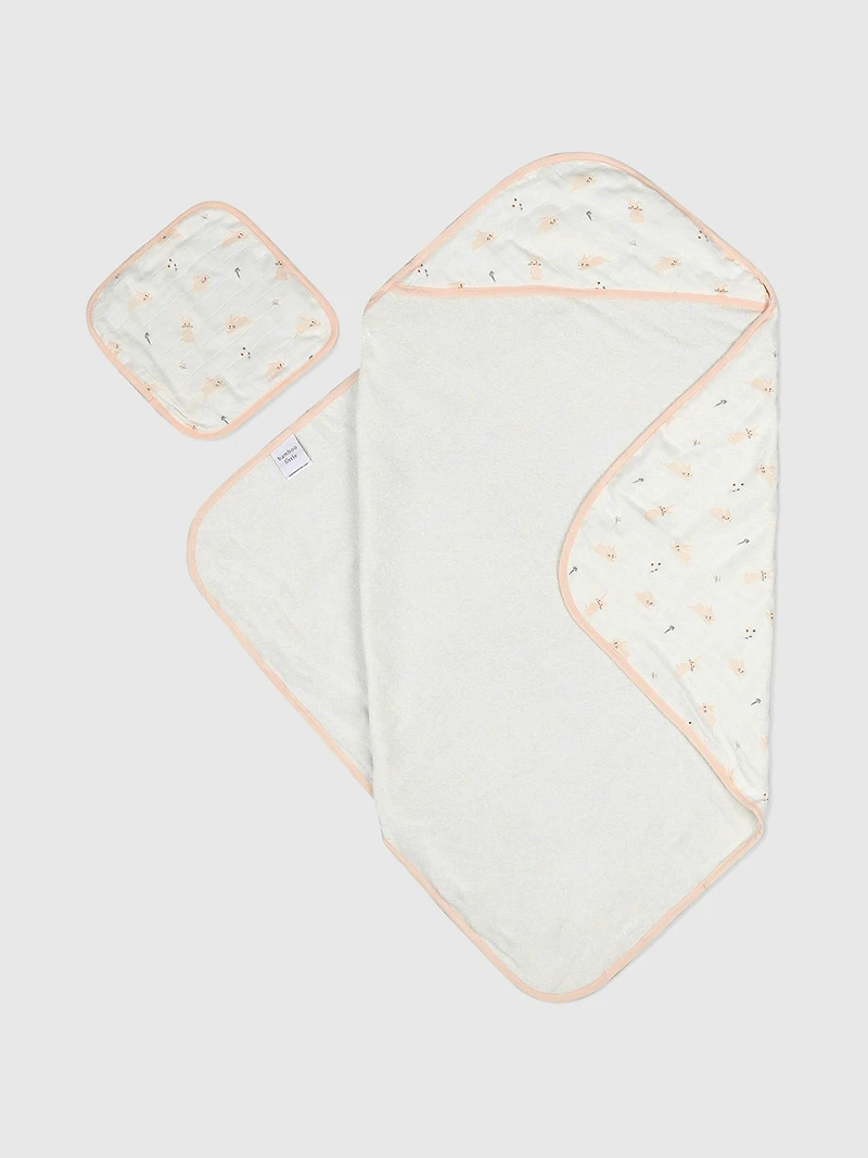 Bamboo Little Bunny Hooded Towel Set
