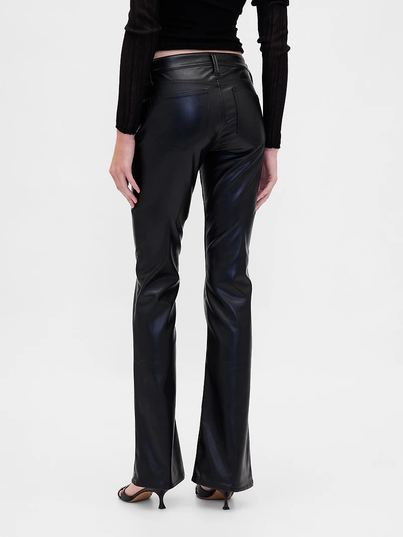 Low Rise Recycled Vegan Leather Long & Lean Pants