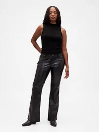 Low Rise Recycled Vegan Leather Long & Lean Pants