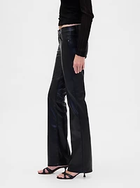 Low Rise Recycled Vegan Leather Long & Lean Pants