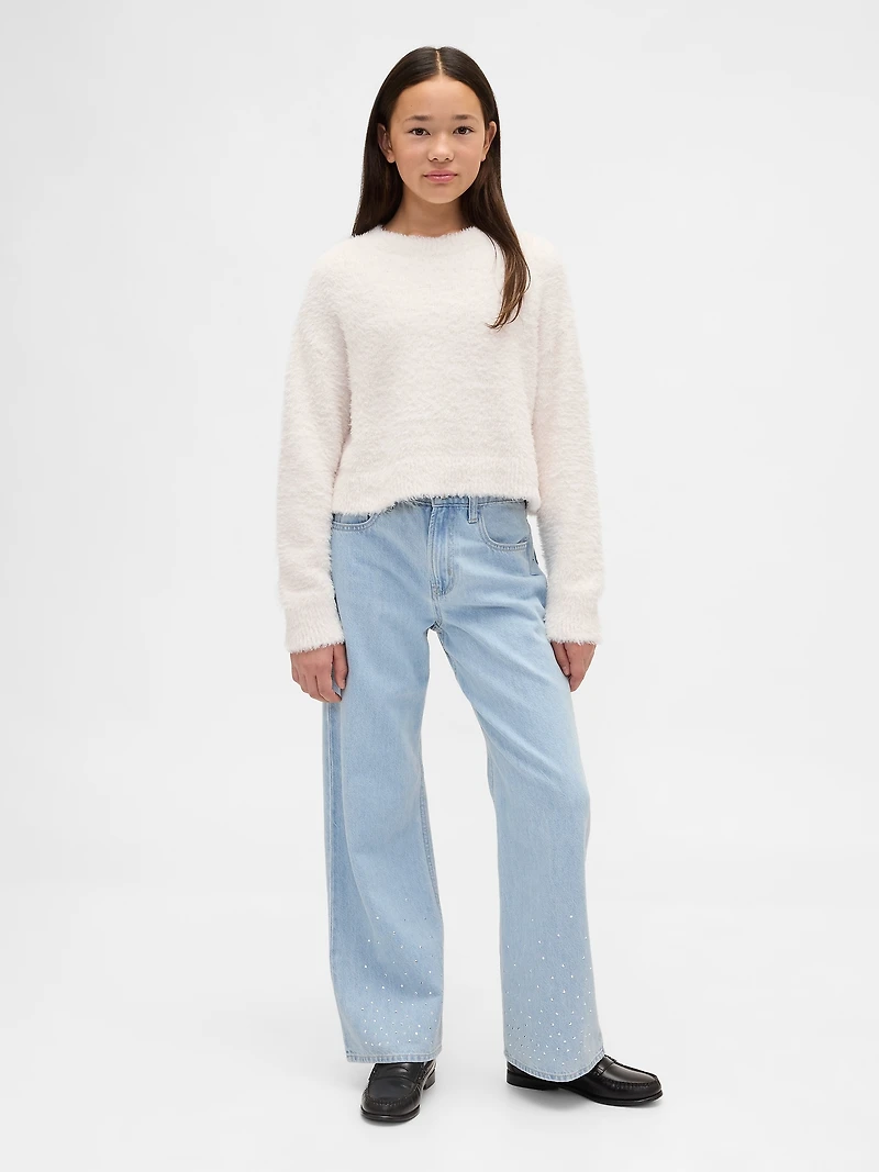 Kids Eyelash Crewneck Sweater