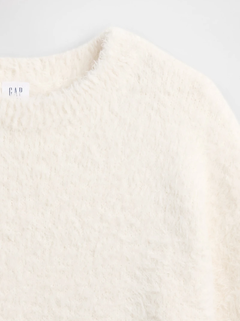 Kids Eyelash Crewneck Sweater