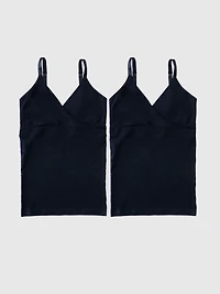 Ingrid and Isabel Basics Maternity Seamless Crossover Nursing Cami 2 Pack