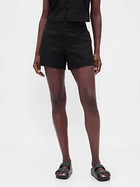 4" Mid Rise Linen-Blend Shorts