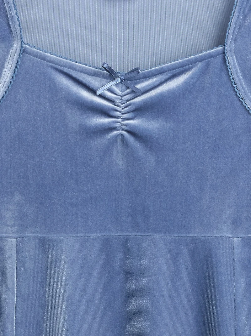 Kids Velvet Empire Waist Dress