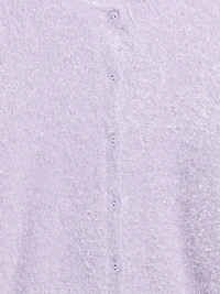 Kids Metallic Eyelash Cardigan Sweater