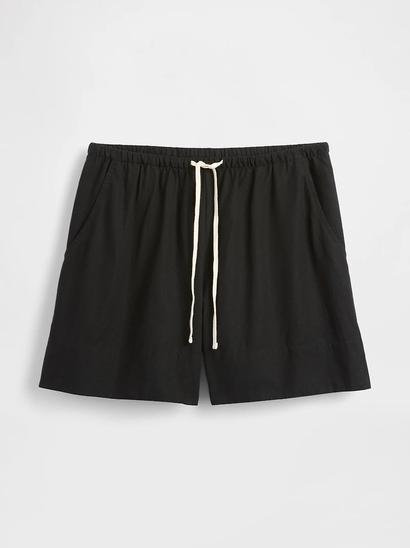 Linen-Blend Easy Shorts