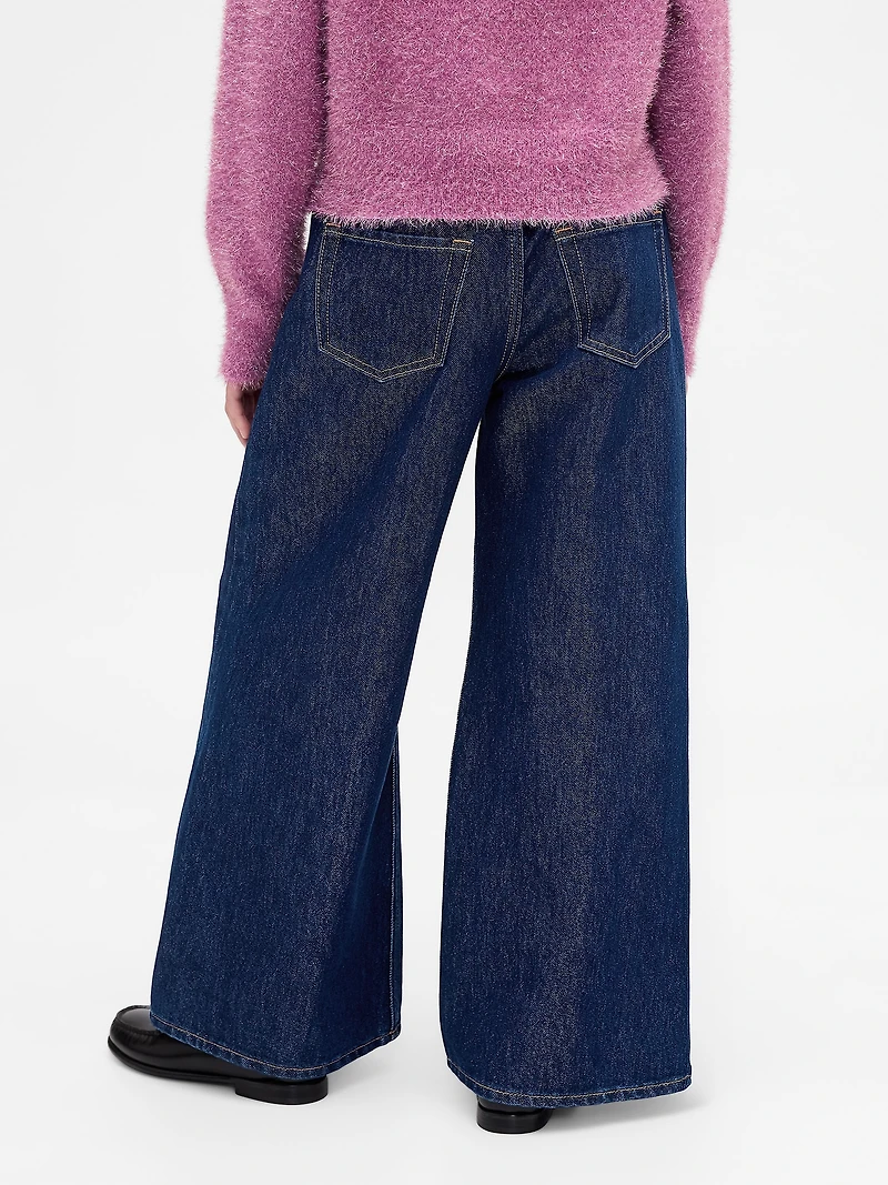 Kids Low Rise Baggy Metallic Jeans