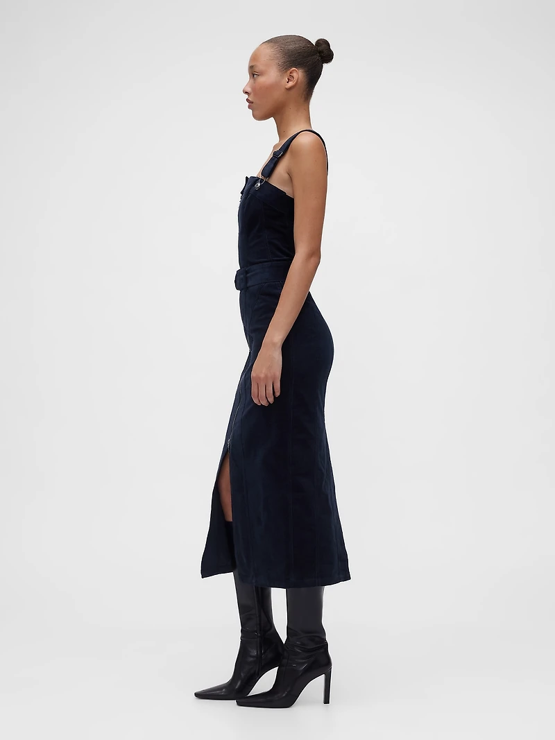 GapStudio Corduroy Belted Midi Dress