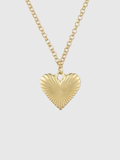 HART Ribbed Heart of Gold Necklace
