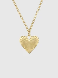 HART Ribbed Heart of Gold Necklace